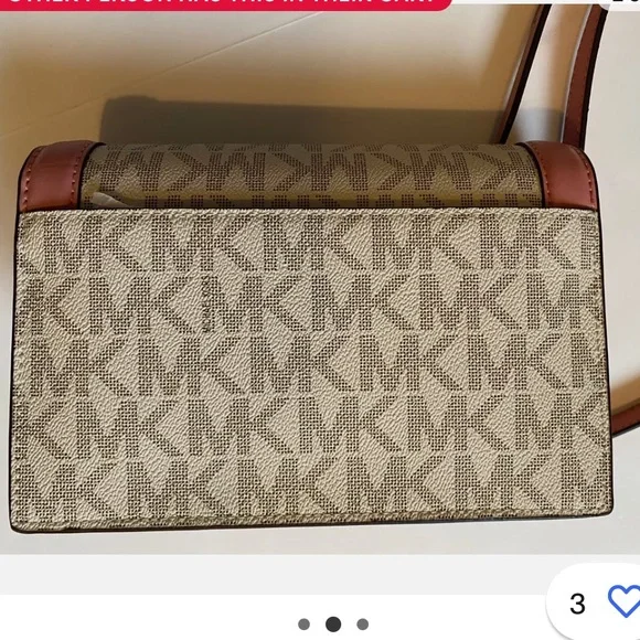 NEW Michael Michael Kors JET SET FLAP CHAIN SIGNATURE CROSSBODY MK LOGO …